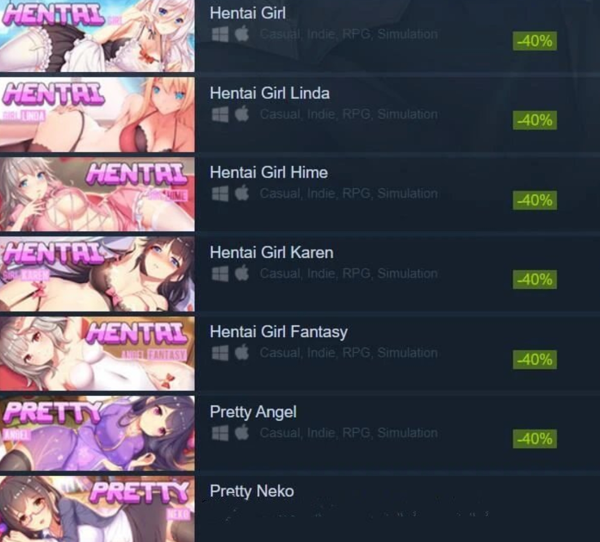 PC色女孩GAMESLG合集8款1.3G社保