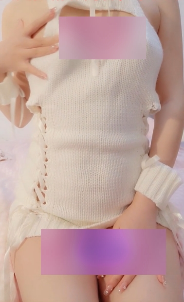 萌白酱魅惑白毛衣1V624MB推特精选